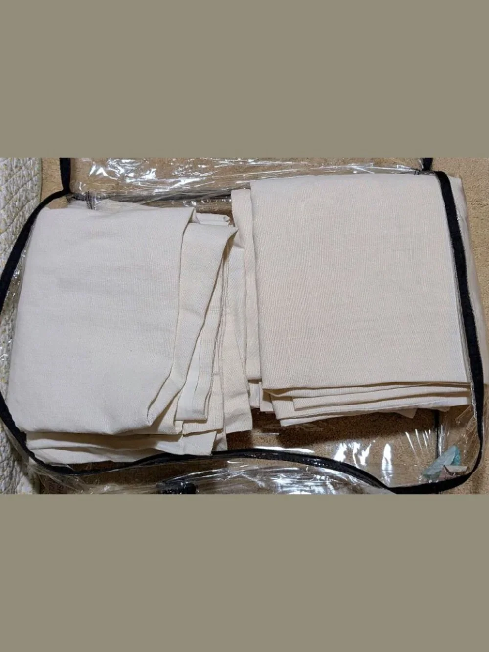 SET of 4 Restoration Hardware LINEN Belgian Heavyweight 4 PC 50x96